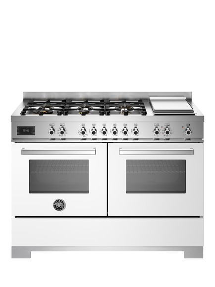 Bertazzoni Professional Series 120cm Dual Fuel Range Cooker with Gas Hob, White
