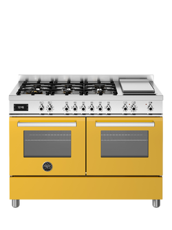 Bertazzoni Professional Series 120cm Dual Fuel Range Cooker with Gas Hob - view 2, Yellow