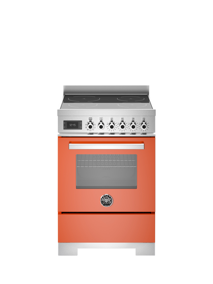 Bertazzoni Professional Series 60cm Electric Range Cooker with Induction Hob, Orange