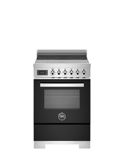 Bertazzoni Professional Series 60cm Electric Range Cooker with Induction Hob, Black