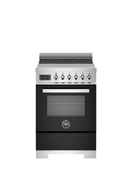 Bertazzoni Professional Series 60cm Electric Range Cooker with Induction Hob, Black