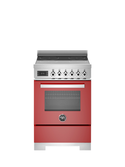 Bertazzoni Professional Series 60cm Electric Range Cooker with Induction Hob, Red