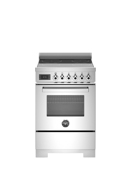 Bertazzoni Professional Series 60cm Electric Range Cooker with Induction Hob, Stainless Steel