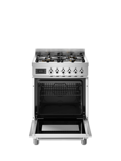 Bertazzoni Professional Series 60cm Dual Fuel Range Cooker with Gas Hob - view 2, White