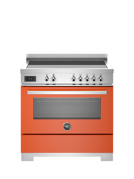 Bertazzoni Professional Series 90cm Electric Range Cooker with Induction Hob, Orange