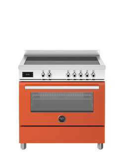 Bertazzoni Professional Series 90cm Electric Range Cooker with Induction Hob - view 2, Orange