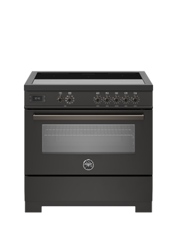 Bertazzoni Professional Series 90cm Electric Range Cooker with Induction Hob, Black