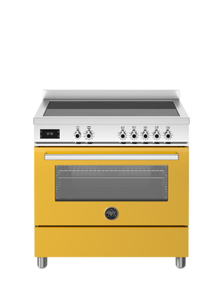 Bertazzoni Professional Series 90cm Electric Range Cooker with Induction Hob - view 2, Yellow