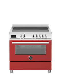 Bertazzoni Professional Series 90cm Electric Range Cooker with Induction Hob - view 2, Red