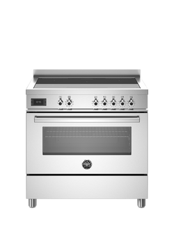 Bertazzoni Professional Series 90cm Electric Range Cooker with Induction Hob - view 2, Stainless Steel