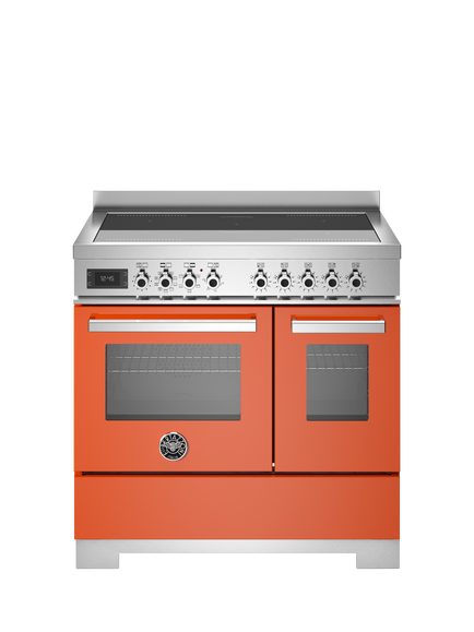Bertazzoni Professional Series 90cm Electric Range Cooker with Induction Hob, Orange
