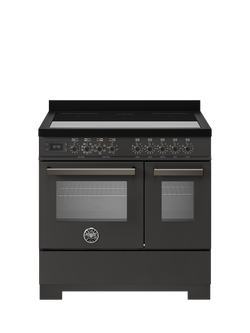 Bertazzoni Professional Series 90cm Electric Range Cooker with Induction Hob, Carbonio