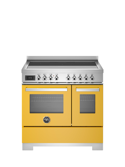 Bertazzoni Professional Series 90cm Electric Range Cooker with Induction Hob, Yellow
