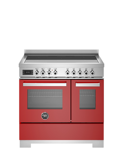 Bertazzoni Professional Series 90cm Electric Range Cooker with Induction Hob, Red