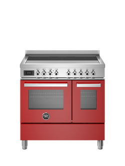 Bertazzoni Professional Series 90cm Electric Range Cooker with Induction Hob - view 2, Red