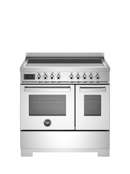 Bertazzoni Professional Series 90cm Electric Range Cooker with Induction Hob, Stainless Steel