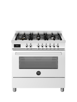 Bertazzoni Professional Series 90cm Dual Fuel Range Cooker with Gas Hob, White