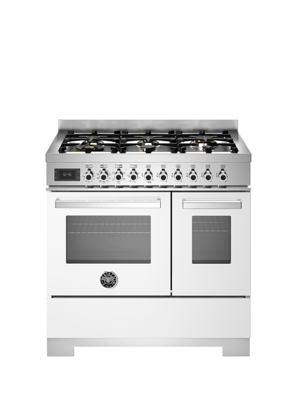 Bertazzoni Professional Series 90cm Dual Fuel Range Cooker with Gas Hob, White