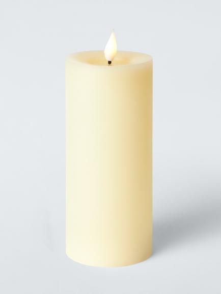 Lumineo 20cm BO LED Candle, White, White