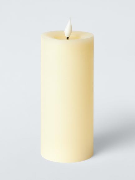 Lumineo 20cm BO LED Candle, White - view 2, White