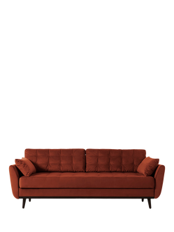 Swyft Model 10 Large 3 Seater Sofa Bed, Velvet Brick