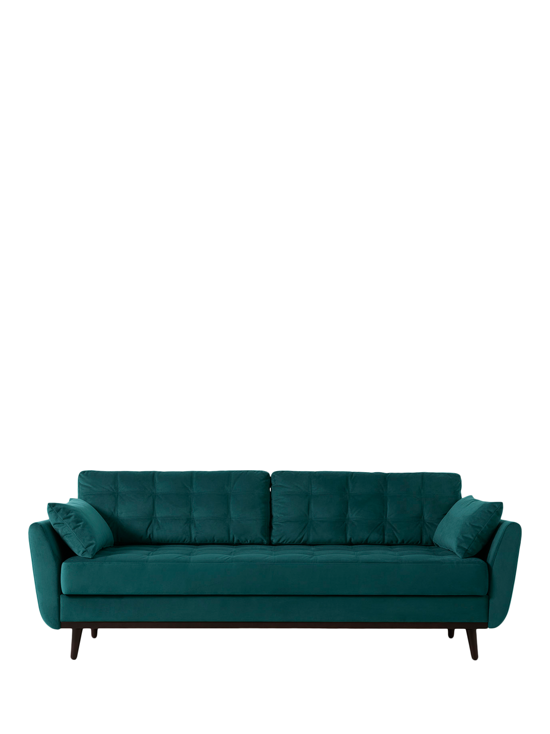 Model 10 Range, Swyft Model 10 Large 3 Seater Sofa Bed, Velvet Kingfisher