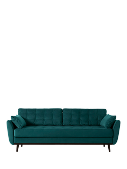 Swyft Model 10 Large 3 Seater Sofa Bed, Velvet Kingfisher