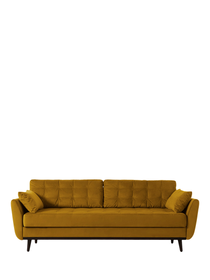 Swyft Model 10 Large 3 Seater Sofa Bed, Velvet Mustard