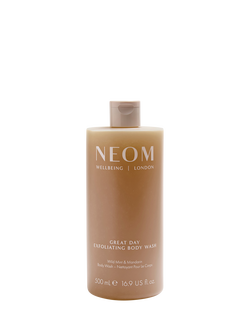 NEOM Wellbeing London Great Day Exfoliating Body Wash, 500ml, Clear