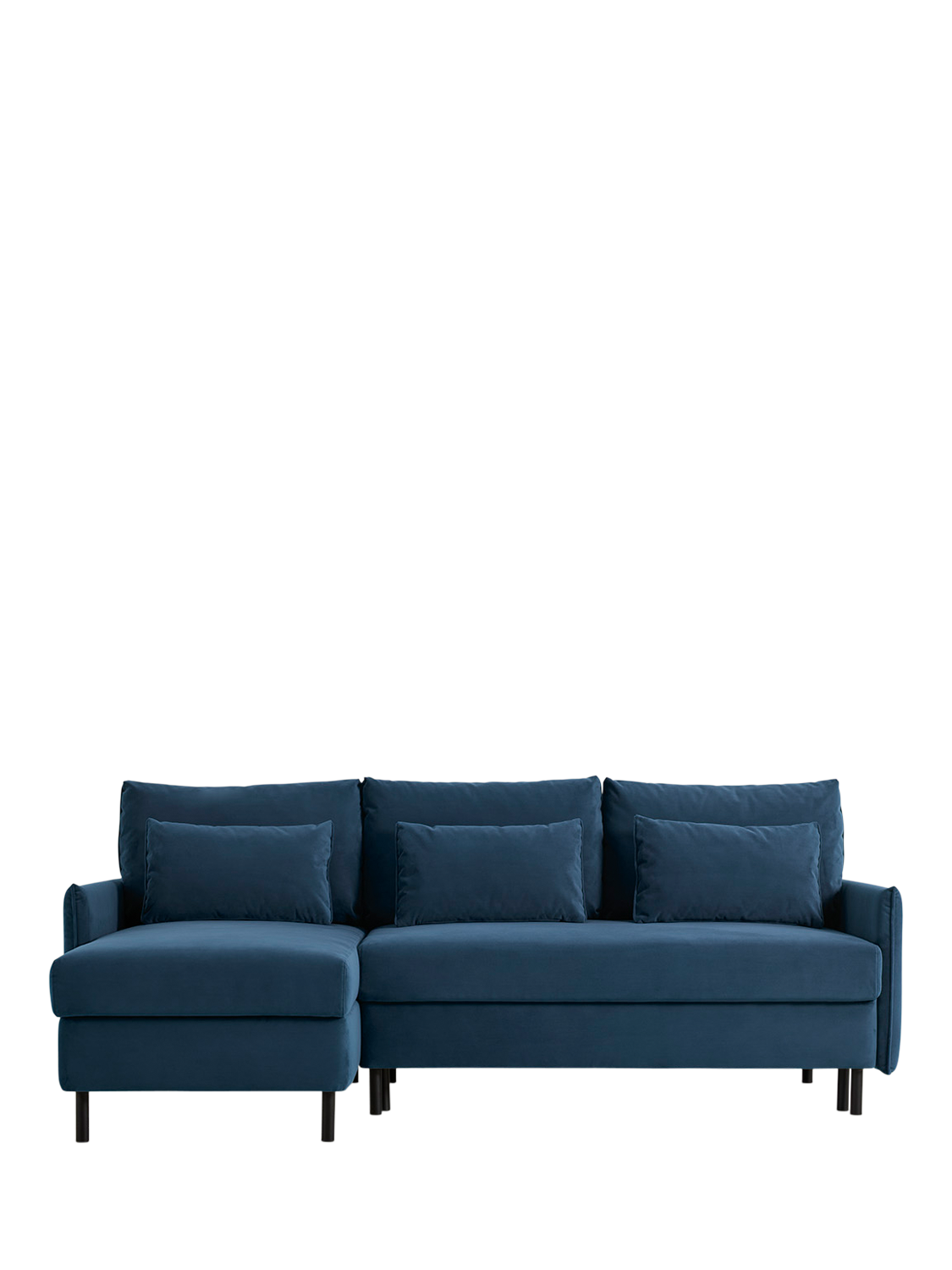 Model 12 Range, Swyft Model 12 LHF Chasie End Sofa Bed, Velvet Teal