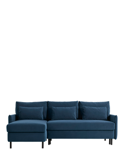 Swyft Model 12 LHF Chaise End Sofa Bed, Velvet Teal