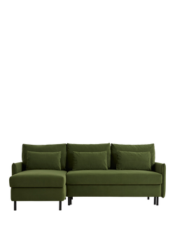 Swyft Model 12 LHF Chaise End Sofa Bed, Velvet Vine
