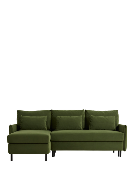 Swyft Model 12 LHF Chaise End Sofa Bed, Velvet Vine