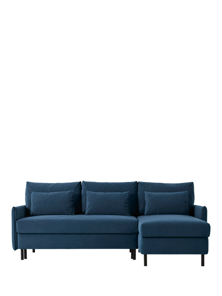Swyft Model 12 RHF Chaise End Sofa Bed, Velvet Teal