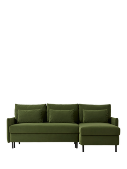 Swyft Model 12 RHF Chaise End Sofa Bed, Velvet Vine