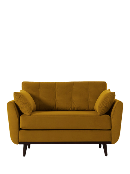 Swyft Model 10 Loveseat, Velvet Mustard