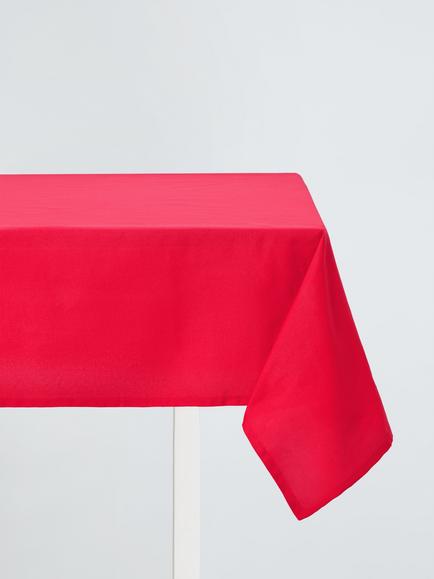 John Lewis Rectangular Cotton Tablecloth, Red, Red