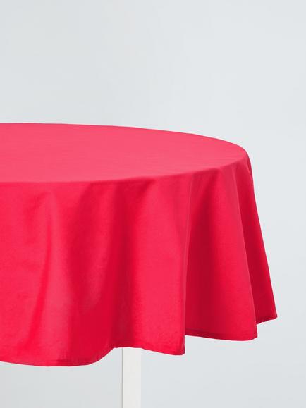 John Lewis Round Cotton Tablecloth, 180cm, Red, Red