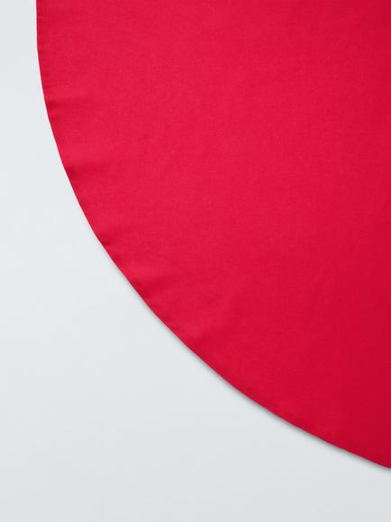 John Lewis Round Cotton Tablecloth, 180cm, Red - view 2, Red