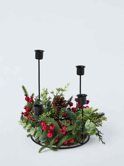 John Lewis Foliage Candle Holder, Green