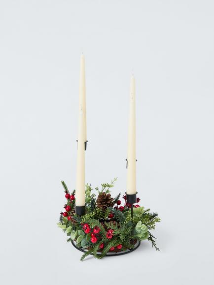 John Lewis Foliage Candle Holder - view 2, Green
