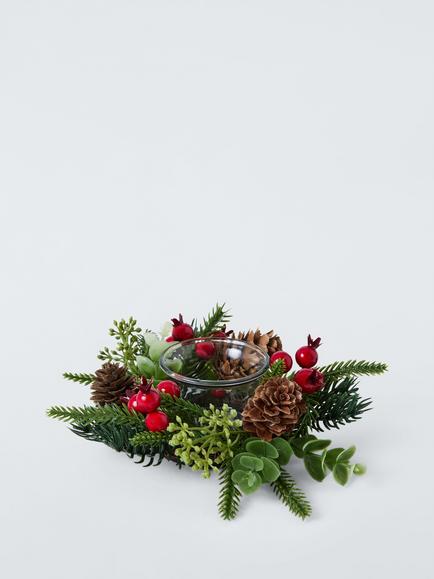 John Lewis Foliage Single Tealight Holder, Gold