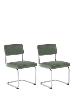 John Lewis OUTLET Cantilever Dining Chair, Set of 2, Like New, Green, Green 352