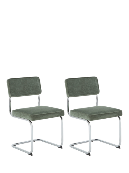 John Lewis OUTLET Cantilever Dining Chair, Set of 2, Like New, Green, Green 352