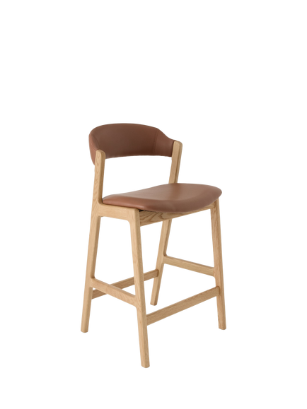 John Lewis OUTLET Santino Bar Stool, Like New, Oak Bianco Oil/Cognac, Oak