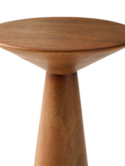 west elm OUTLET Meyer Mango Wood Side Coffee Table, 53cm, Cool Walnut - view 2, Cerused White