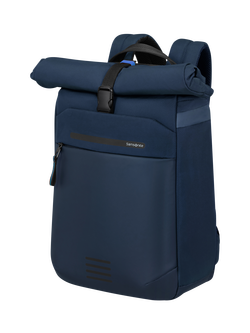 Samsonite Moderny Roll Top Backpack, 18.5L, Blue, Blue