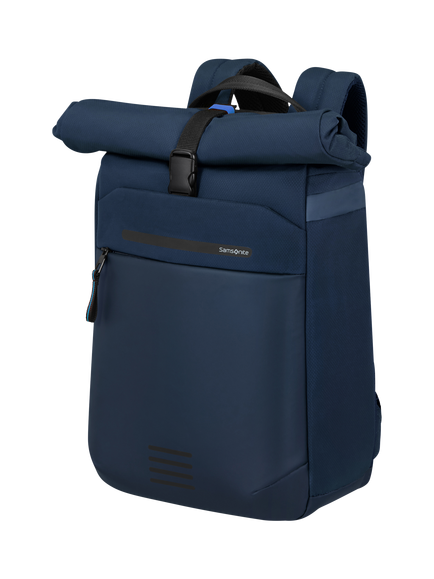 Samsonite Moderny Roll Top Backpack, 18.5L, Blue, Blue