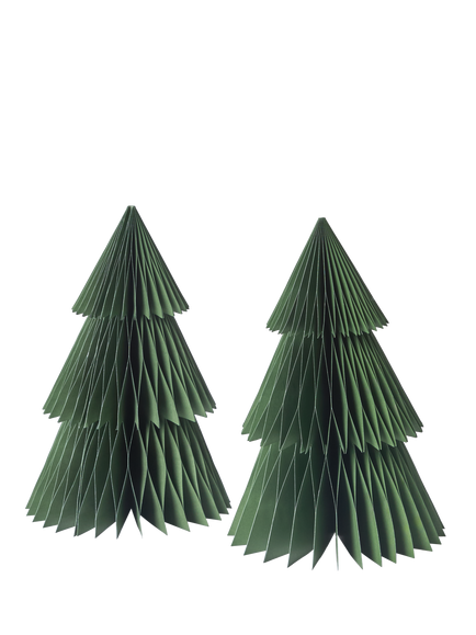 John Lewis Honeycomb Christmas Trees, Pack of 2, Green, Green