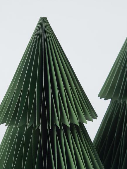 John Lewis Honeycomb Christmas Trees, Pack of 2, Green - view 2, Green